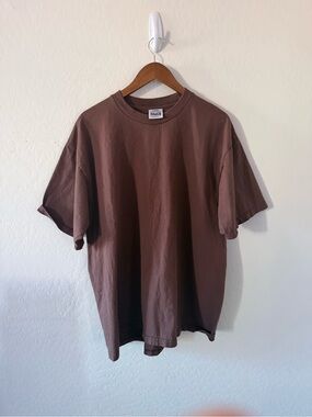 Pro Club Heavyweight Brown T-Shirt Men’s 2XL 100% Cotton Blank Tee